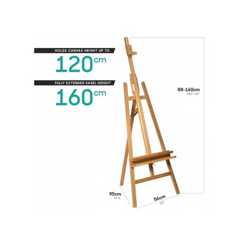 MONT MARTE FLOOR EASEL with Tilt, Beech Wood3